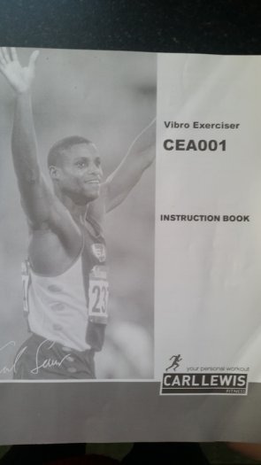 Carl lewis vibro exerciser instruction manual